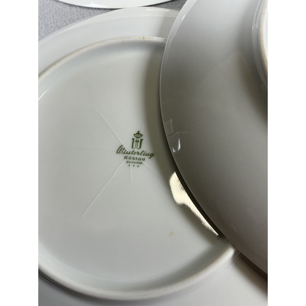 Winterling Roslau Bavaria Apple Plates Set 6‎ White Porcelain Fruit - Picture 3 of 8